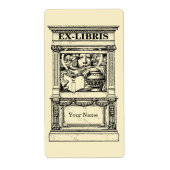 Classic Columns Frame Ex Libris Template ラベル (正面)