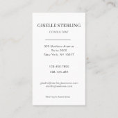 Classic Consultant Professional Photo  名刺 (裏面)