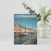 Classic Copenhagen Nyhavn Harbor ポストカード (スタンド正面)
