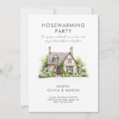 Classic Cottage core Housewarming 招待状 (正面)
