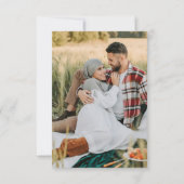 Classic Country Club Stripe QR Code Wedding RSVP (裏面)