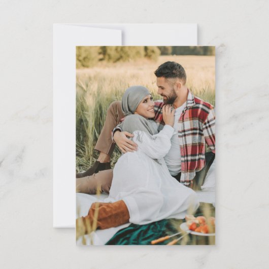 Classic Country Club Stripe QR Code Wedding RSVP (裏面)