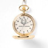 Classic Couple Name Minimalist Design  Initials 腕時計 (正面)