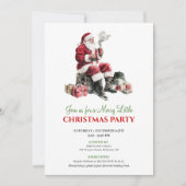 Classic Cozy Holiday Scene Party Invitation Card 招待状 (正面)