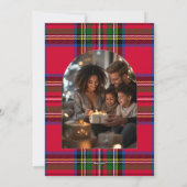 Classic Cozy Plaid Family Holiday Photo シーズンカード (裏面)