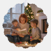 Classic Cozy Scribbles Merry Christmas Keepsake オーナメントカード (裏面)