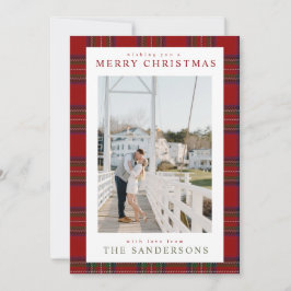 Classic Cozy Tartan Holiday Card シーズンカード
