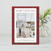 Classic Cozy Tartan Holiday Card シーズンカード (スタンド正面)