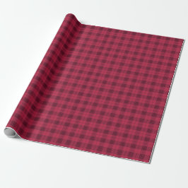  Classic Cranberry and Deep Maroon Buffalo Check ラッピングペーパー