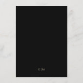 Classic Cream Monogrammed Wedding Information Card エンクロージャーカード (裏面)