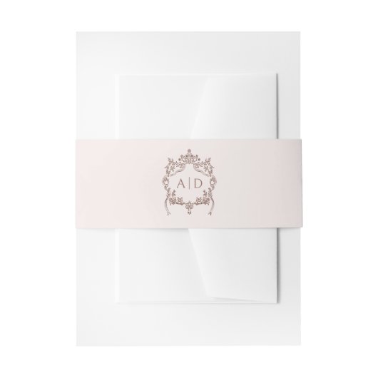 Classic Crest Wedding Monograms 招待状ベリーバンド (正面例)