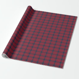 Classic Crimson and Navy Blue Tartan Plaid Gift ラッピングペーパー