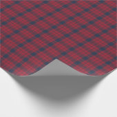 Classic Crimson and Navy Blue Tartan Plaid Gift ラッピングペーパー (角)