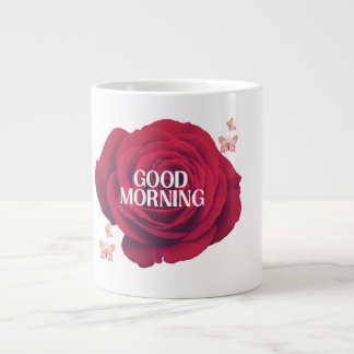 Classic Crimson Rose "Good Morning" Commemorative  ジャンボコーヒーマグカップ