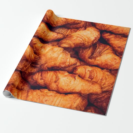 Classic croissants, top view ラッピングペーパー (アンロールド)