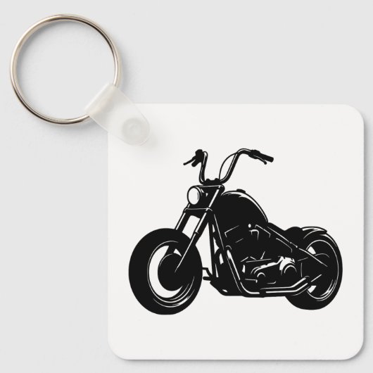 Classic Cruiser Motorcycle Design キーホルダー (正面)