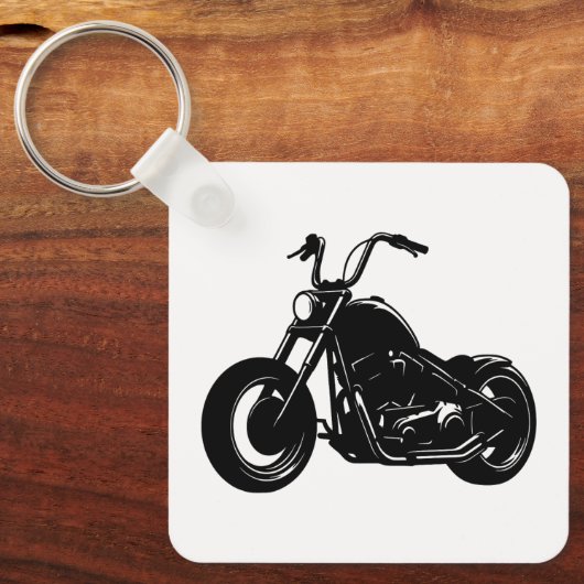 Classic Cruiser Motorcycle Design キーホルダー (正面)