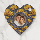 Classic Custom Carnation Sparkle Forest Wedding フェイバータグ (裏面)