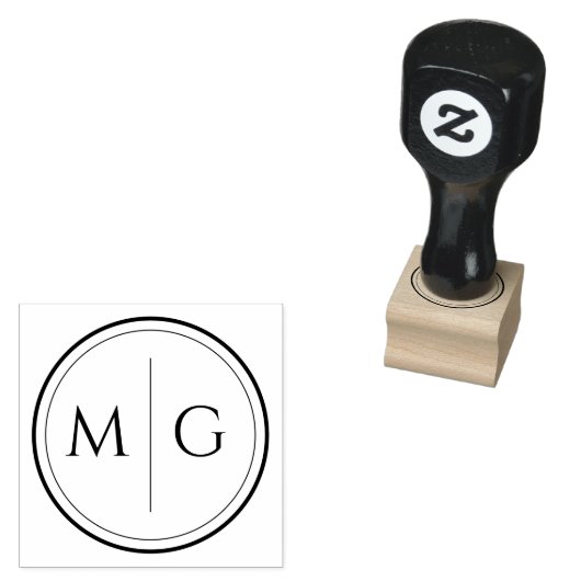 Classic Custom Initial Wedding Rubber Stamp ラバースタンプ (押印)