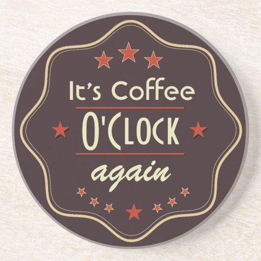 Classic Custom Text Retro Label コースター (正面)