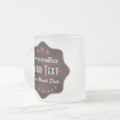 Classic Custom Text Retro Label フロストグラスマグカップ (正面左)