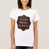 Classic Custom Text Retro Label Tシャツ (正面)