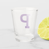Classic Cute Initial Letter Purple Shot Glass ショットグラス (裏面)