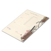 Classic cute Pastel purple and black Daily Planner ノートパッド (アングル)