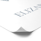 Classic Cute Teddy Bear Toile Balloon Welcome ポスター (角)