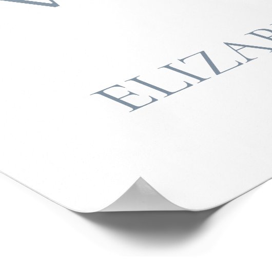 Classic Cute Teddy Bear Toile Balloon Welcome ポスター (角)