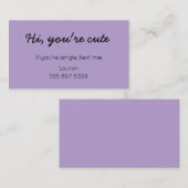 Classic Cutie - Dating "Call Me" Card コーリングカード (正面/裏面)