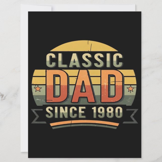 Classic Dad Since 1980  Vintage Retro  (正面)