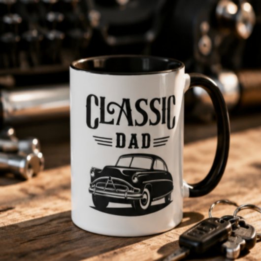 Classic Dad Vintage Car Coffee マグカップ