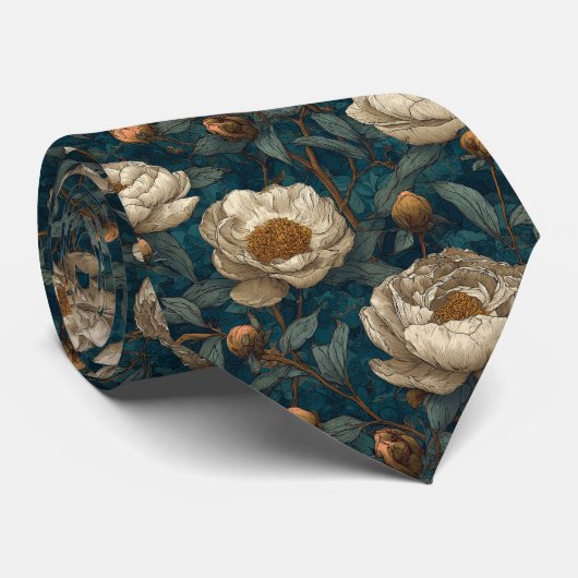 Classic Dads Fathers Day Gifts Peonies ネクタイ (ロール)