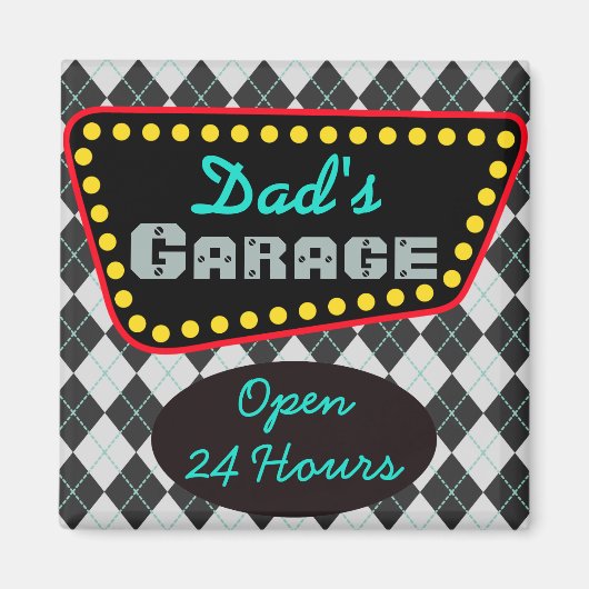 Classic Dad's Garage Magnet Gift マグネット (正面)