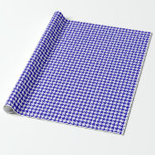 Classic Dark Blue and White Houndstooth Pattern  ラッピングペーパー (アンロールド)