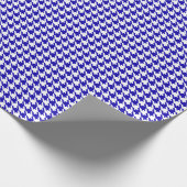 Classic Dark Blue and White Houndstooth Pattern  ラッピングペーパー (角)