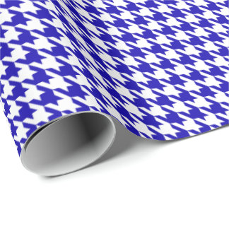 Classic Dark Blue and White Houndstooth Pattern  ラッピングペーパー