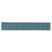 Classic Dark Blue Green Gold Tartan Plaid ロングテーブルランナー (横)