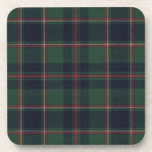 Classic Dark Blue Red Green Plaid Pattern コースター (正面)