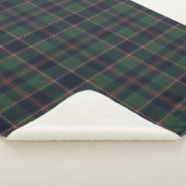 Classic Dark Blue Red Green Plaid Pattern シェルパブランケット (3/4)