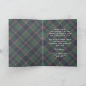 Classic Dark Blue Red Green Plaid Pattern シーズンカード (内部)