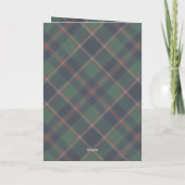 Classic Dark Blue Red Green Plaid Pattern シーズンカード (裏面)