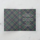 Classic Dark Blue Red Green Plaid Pattern シーズンカード (内部)