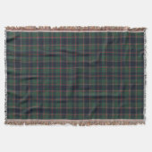 Classic Dark Blue Red Green Plaid Pattern スローブランケット (正面)