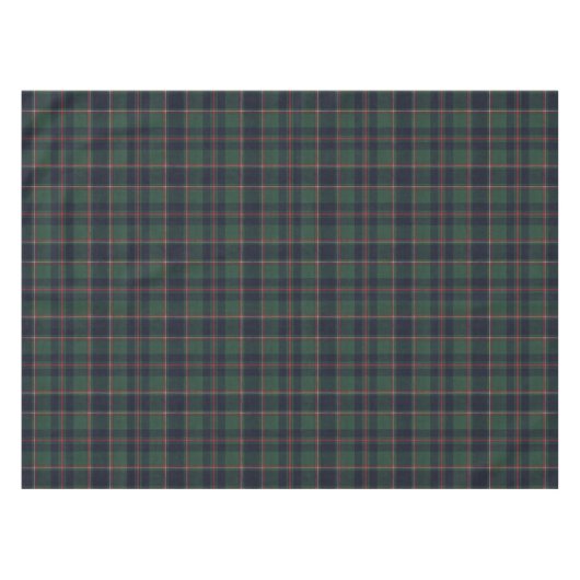 Classic Dark Blue Red Green Plaid Pattern テーブルクロス (正面(横))