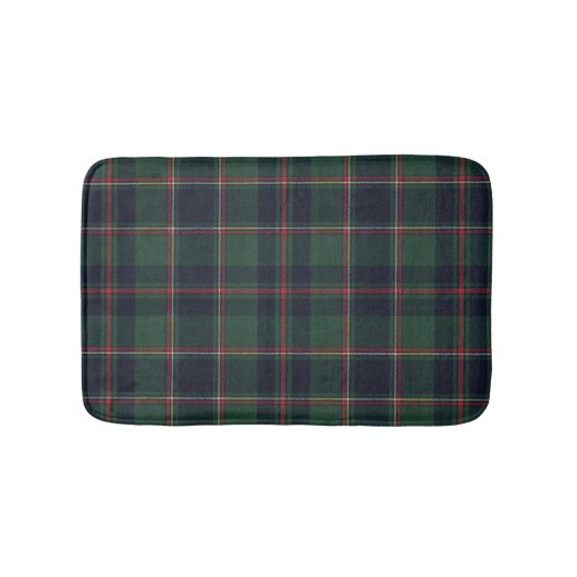 Classic Dark Blue Red Green Plaid Pattern バスマット (正面)
