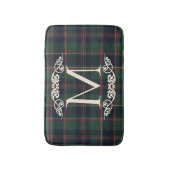 Classic Dark Blue Red Green Plaid Pattern バスマット (正面縦)