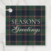 Classic Dark Blue Red Green Plaid Pattern フェイバータグ (正面)