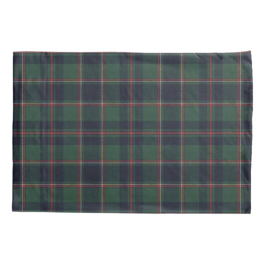 Classic Dark Blue Red Green Plaid Pattern 枕カバー (裏面)